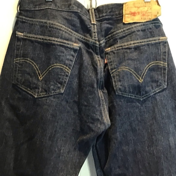 Levi’s Original Straight Leg ButtonFly 100% cotton Jeans  Stamped 4032 SZ 35/36 - Picture 3 of 13